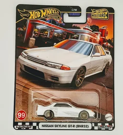 Hot wheels 2024 Boulevard Mix V 99 of 100 Nissan Skyline GT-R (BNR32) Godzilla white HRT74