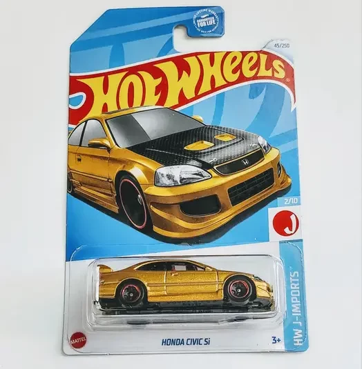 Hot wheels  2024 HW J-imports 2 of 10 Honda Civic Si gold/black carbon fiber hood HTC41