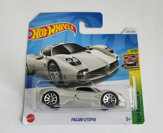 Hot Wheels 2024 HW Exotics 5 of 10 Pagani Utopia short card gray HRY83 at JTC Collectibles.
