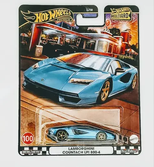 Hot wheels 2024 Boulevard Mix V 100 of 100 Lamborghini Countach LPI 800-4 blue HRT79