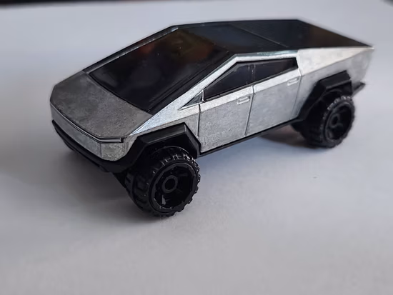 Hot Wheels 2021 HW Green Speed 3 of 5 Tesla Cyber Truck  silver GTB22 (prototype model) loose