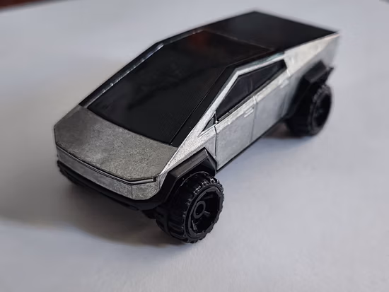 Hot Wheels 2021 HW Green Speed 3 of 5 Tesla Cyber Truck  silver GTB22 (prototype model) loose