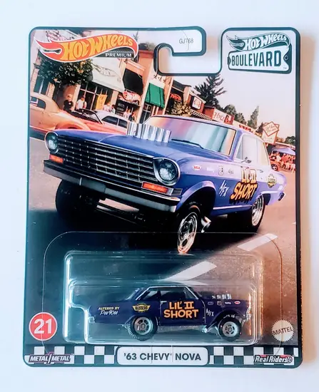 Hot Wheels 2021 Boulevard Mix E #21 1963 Chevy Nova Purple GRL99