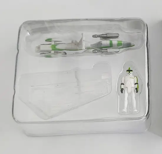 Star Wars Micro Galaxy Squadron Scout class series 6 Barc Speeder with green clone captain chase Swj0345-2
