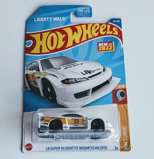 Hot Wheels 2022 HW Turbo 6 of 10 LB Super Silhouette Nissan Silva (S15) white