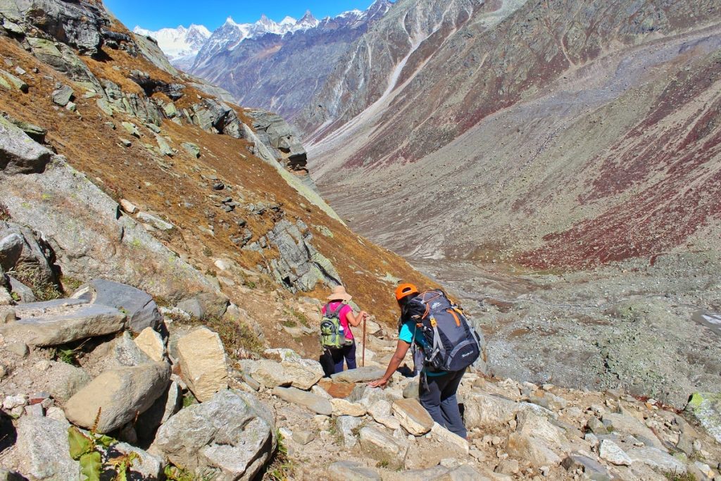 Coming down from Hampta Pass