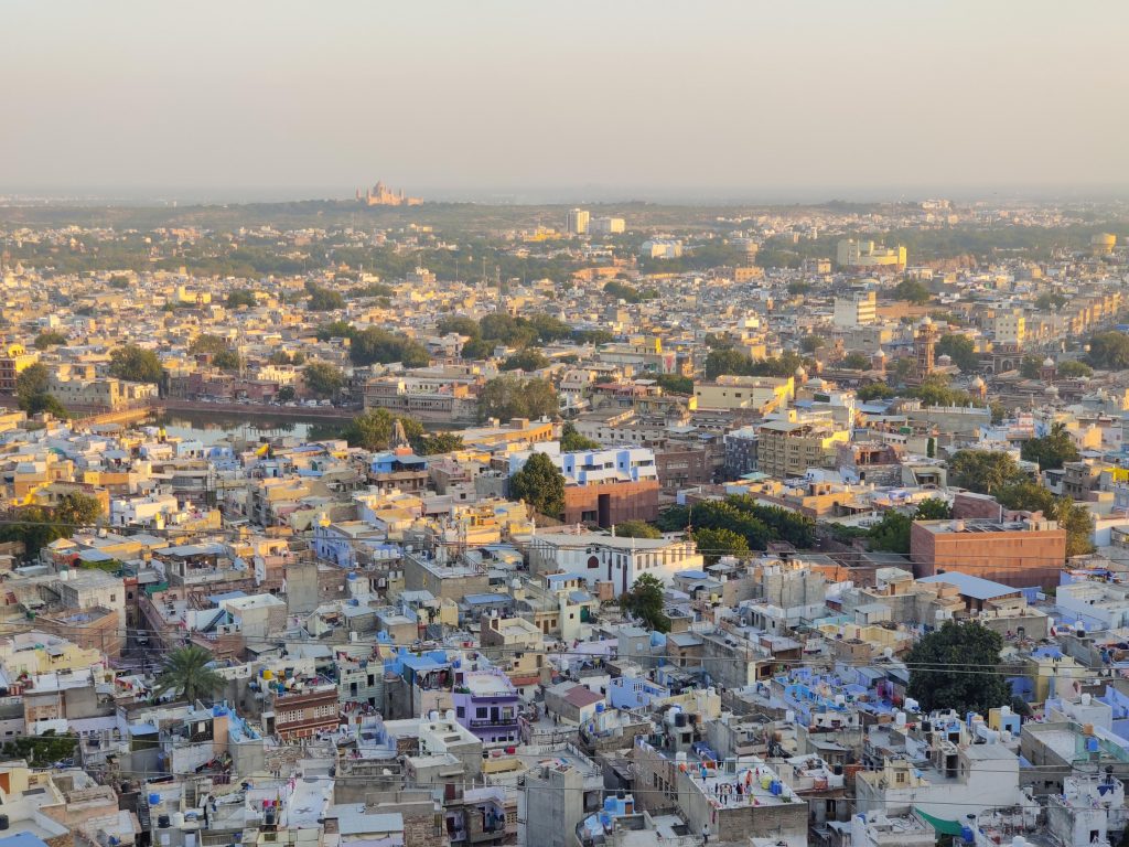 A view of Jodhpur - The Blue City amidst sunset