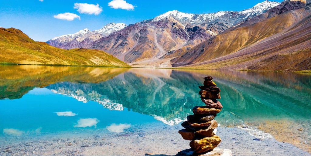 Spiti Valley in summers, Lake, Mountains, Snow in winters, Himachal Pradesh.