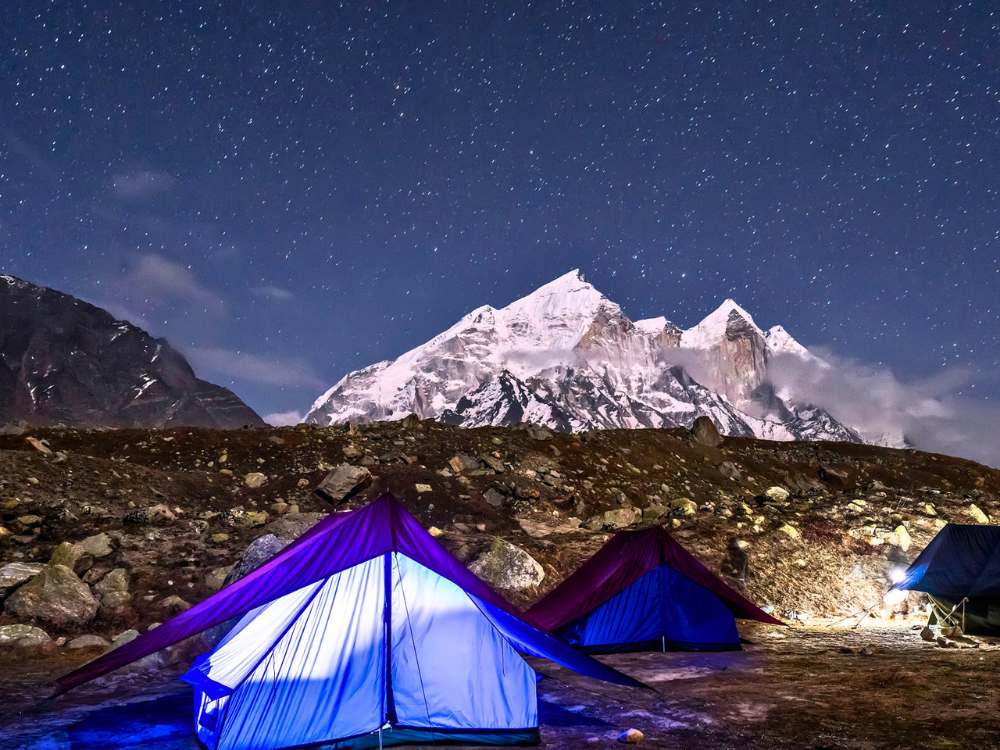 Gaumukh Tapovan at Night