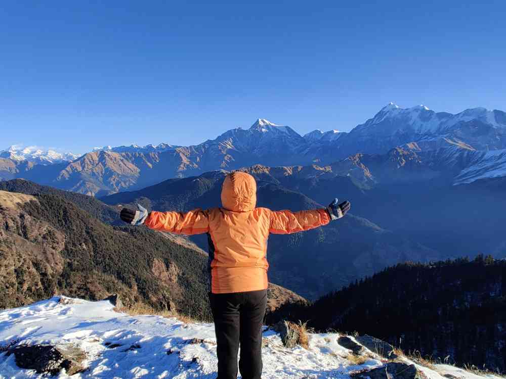 Panoramic view from Brahmatal Summit 