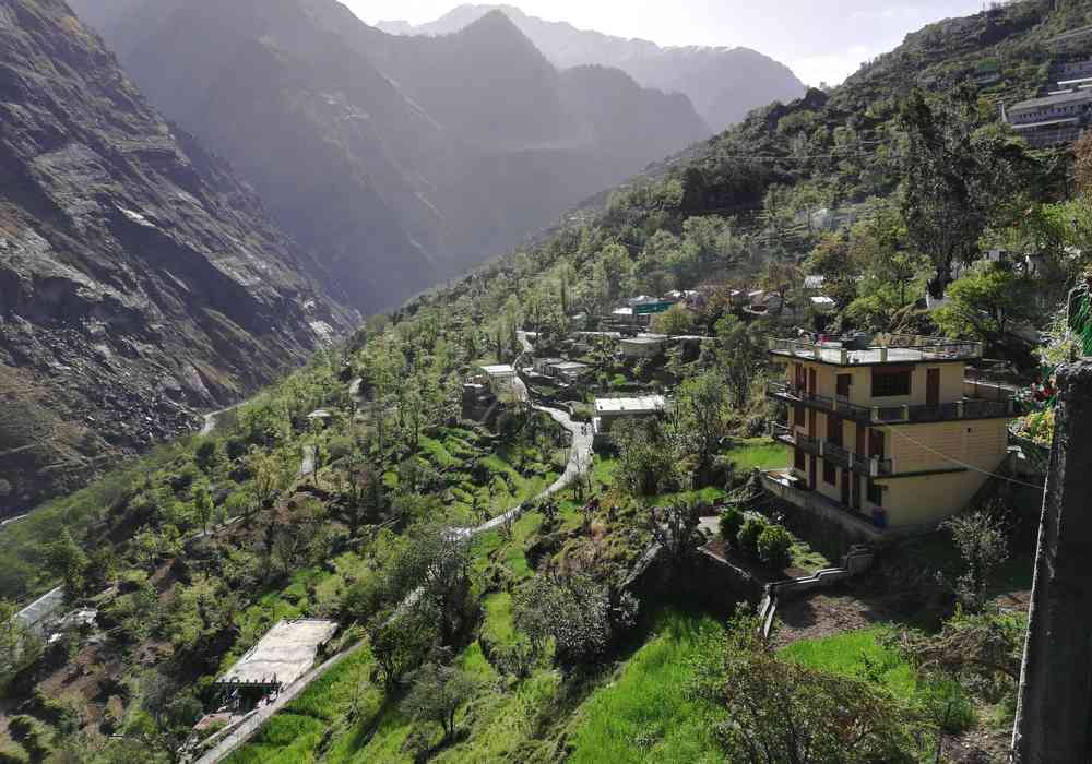 Bird's eye view of Joshimath