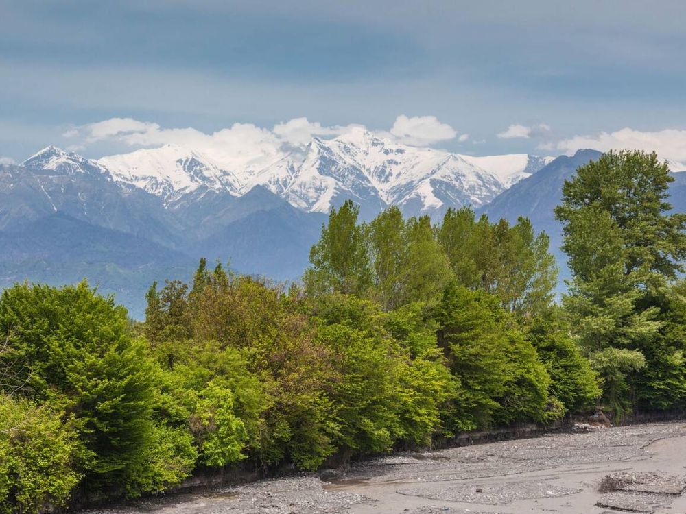 View of the Caucasus Mountains, Gabala
