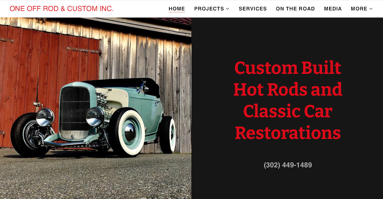 One Off Rod & Custom Website