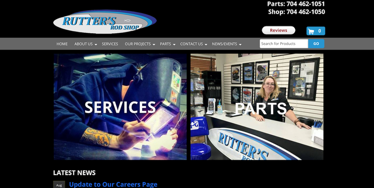 Rutter’s Rod Shop Website