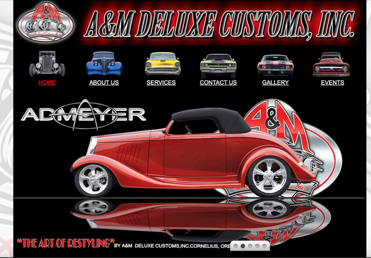 A and M Deluxe Customs Website