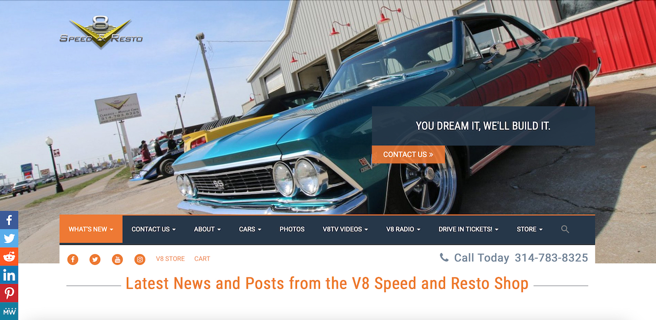 V8 Speed and Resto Website