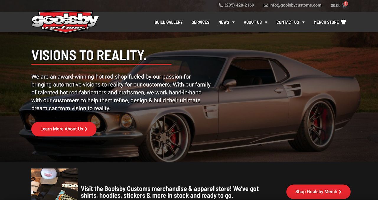 Goolsby Customs Website