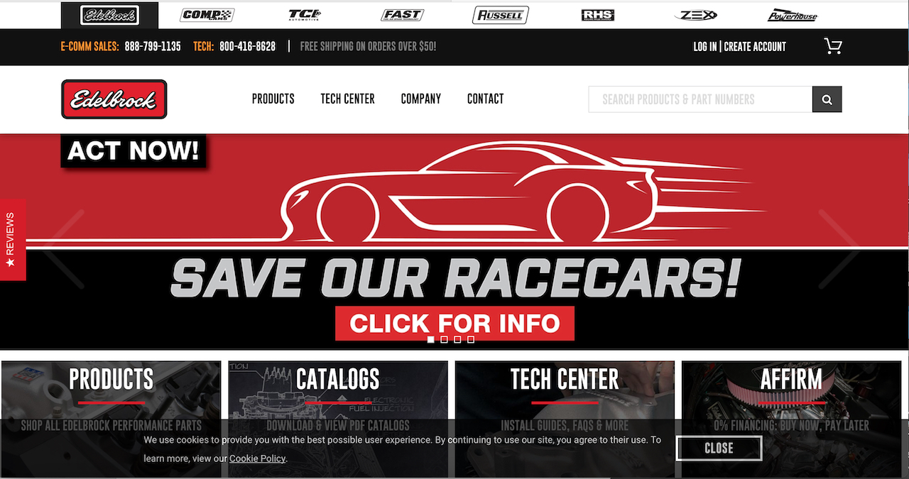 Edelbrock Website