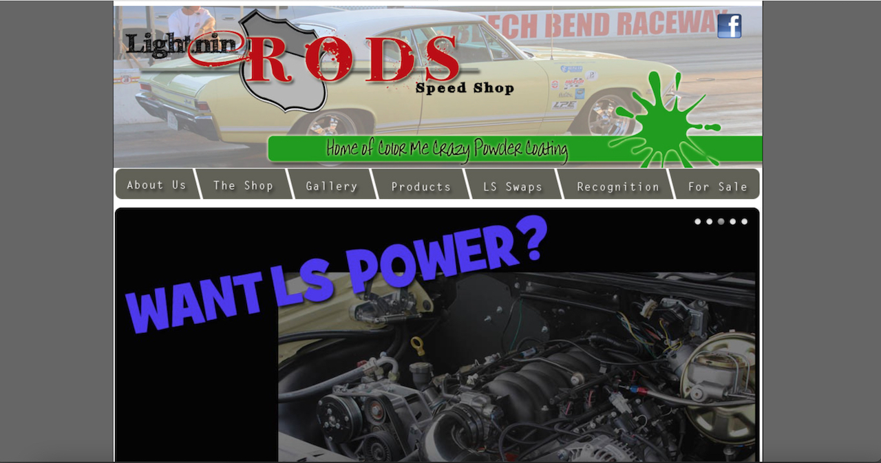 Lightnin Rods Speed Shop Website