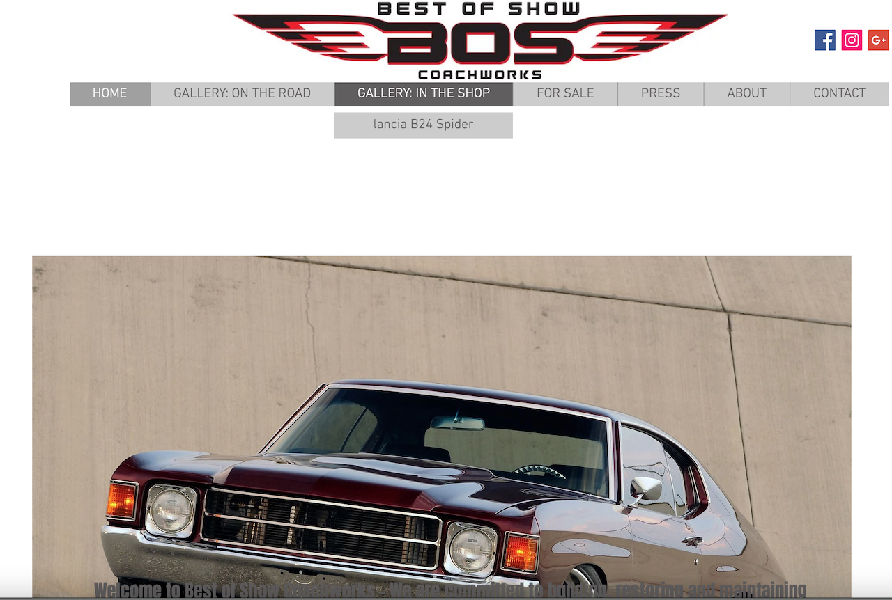 Best of Show Coachworks Website