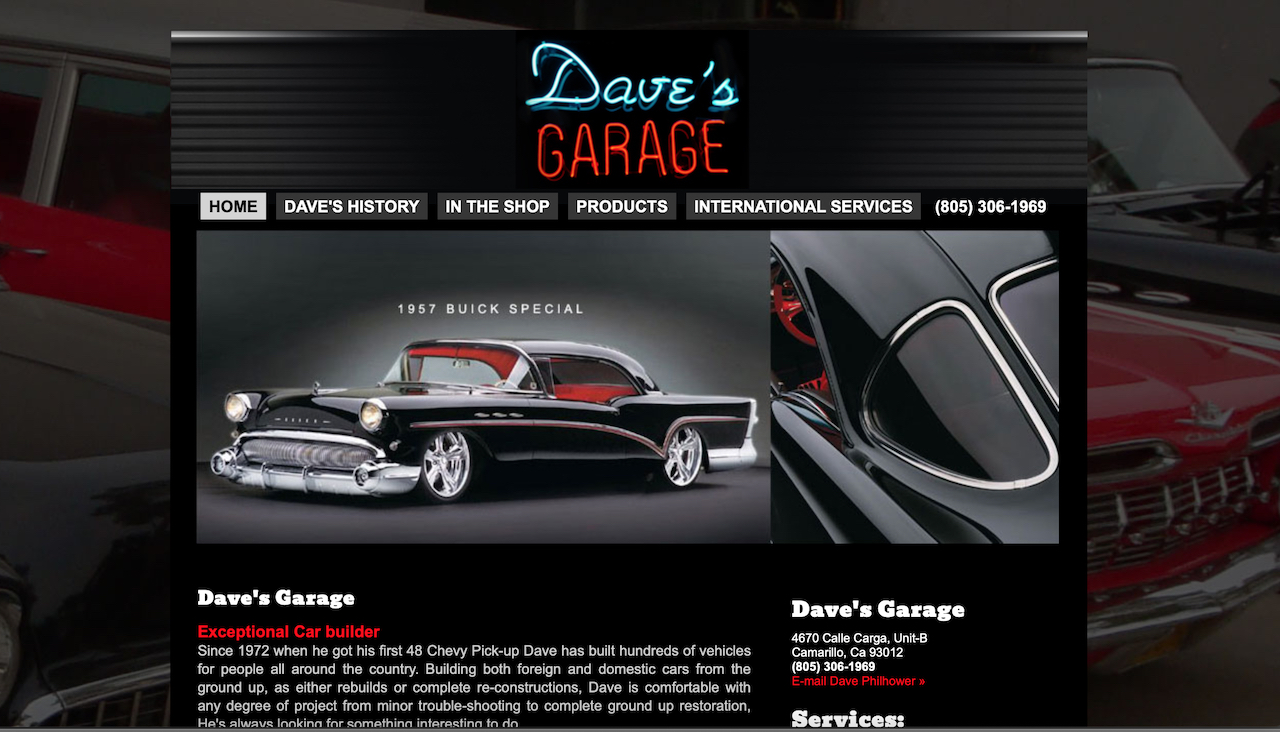 Dave’s Garage Website
