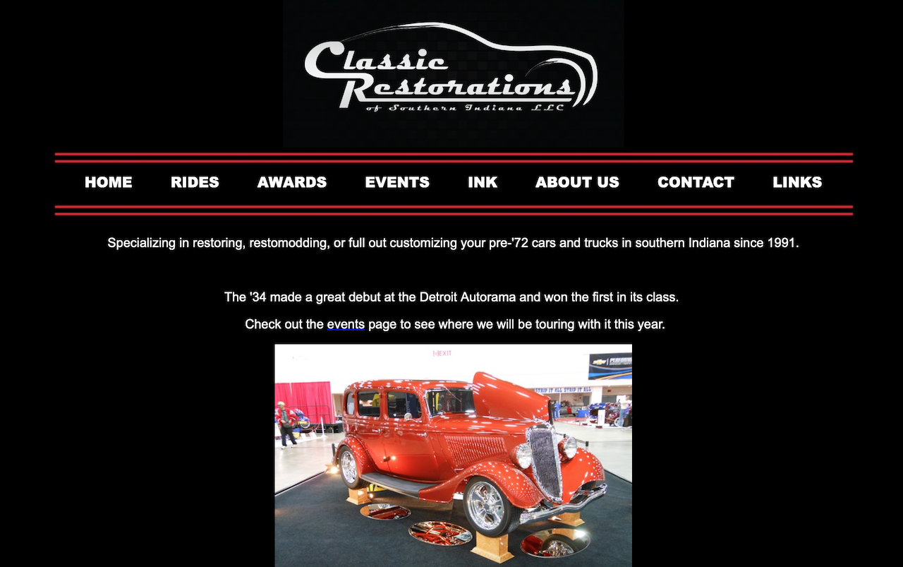 Classic Restorations of Southern Indiana Website