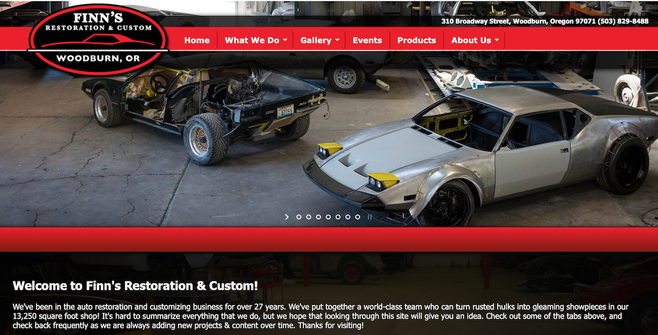 Finn’s Auto Restorations Website