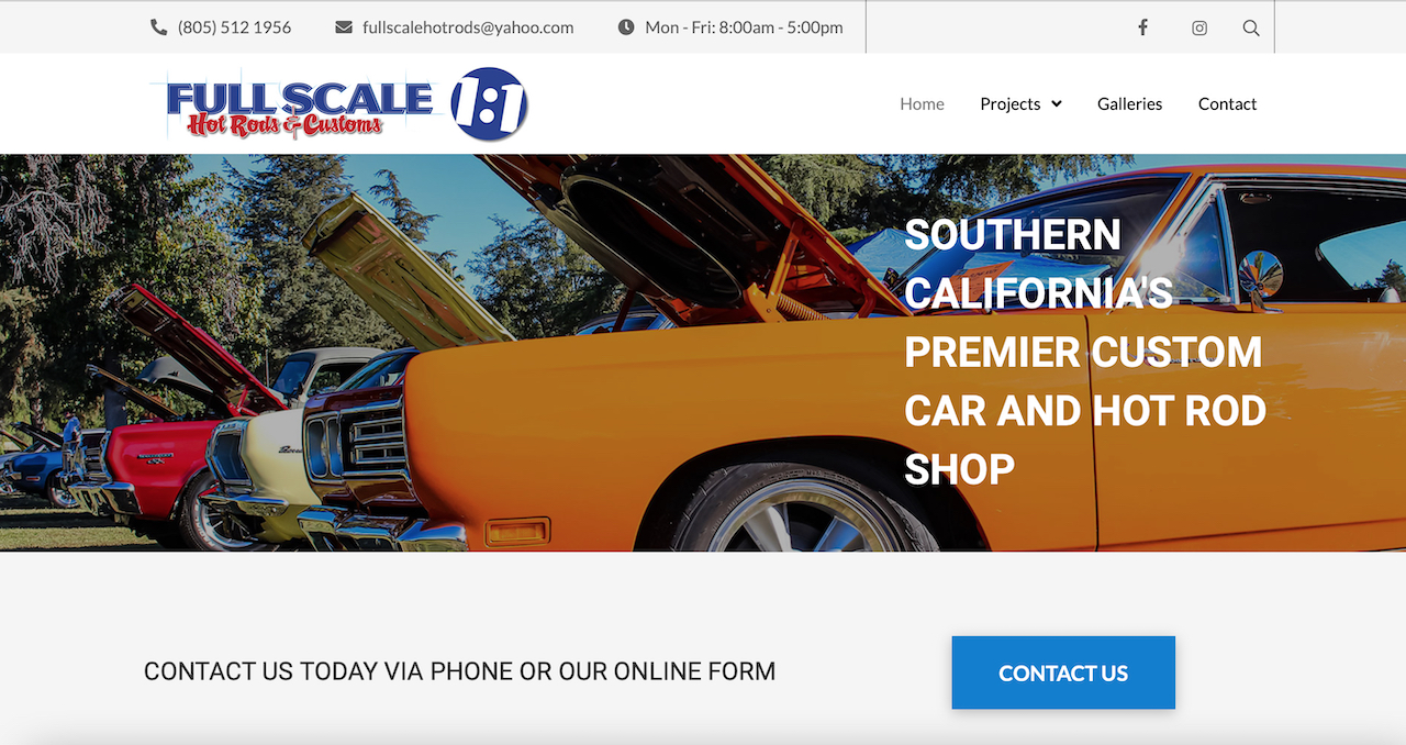 Full Scale Hot Rods & Customs Website