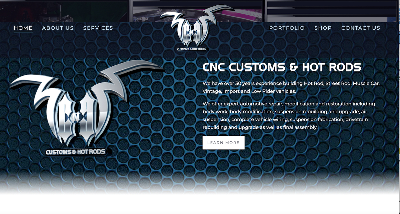 CnC Customs & Hot Rods Website