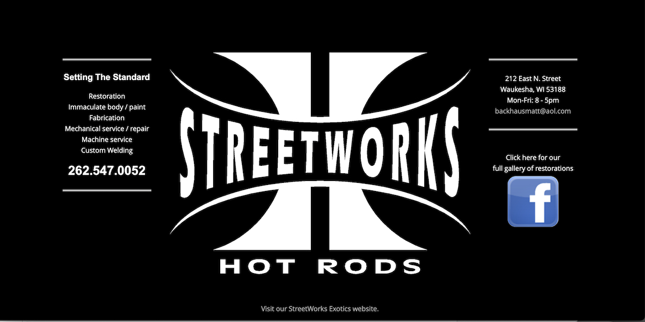 Streetworks Hot Rods Website