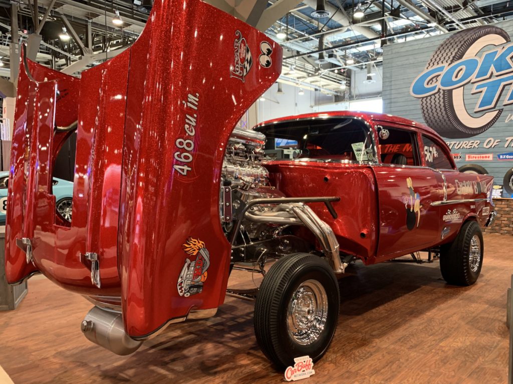 1957 210 Post Chevy Gasser Cherry Bomb SEMA Show (62)