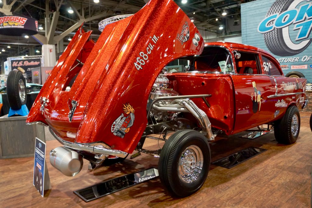 1957 210 Post Chevy Gasser Cherry Bomb SEMA Show (62)