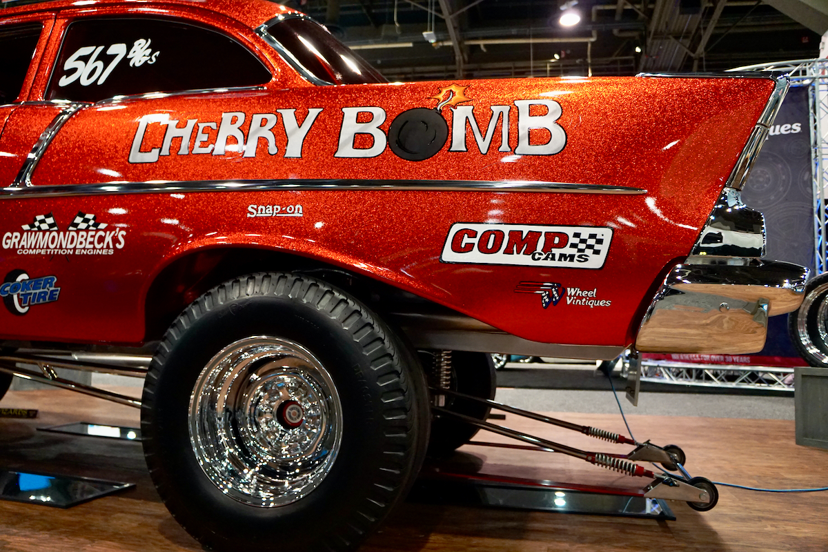 1957 210 Post Chevy Gasser Cherry Bomb SEMA Show (62)