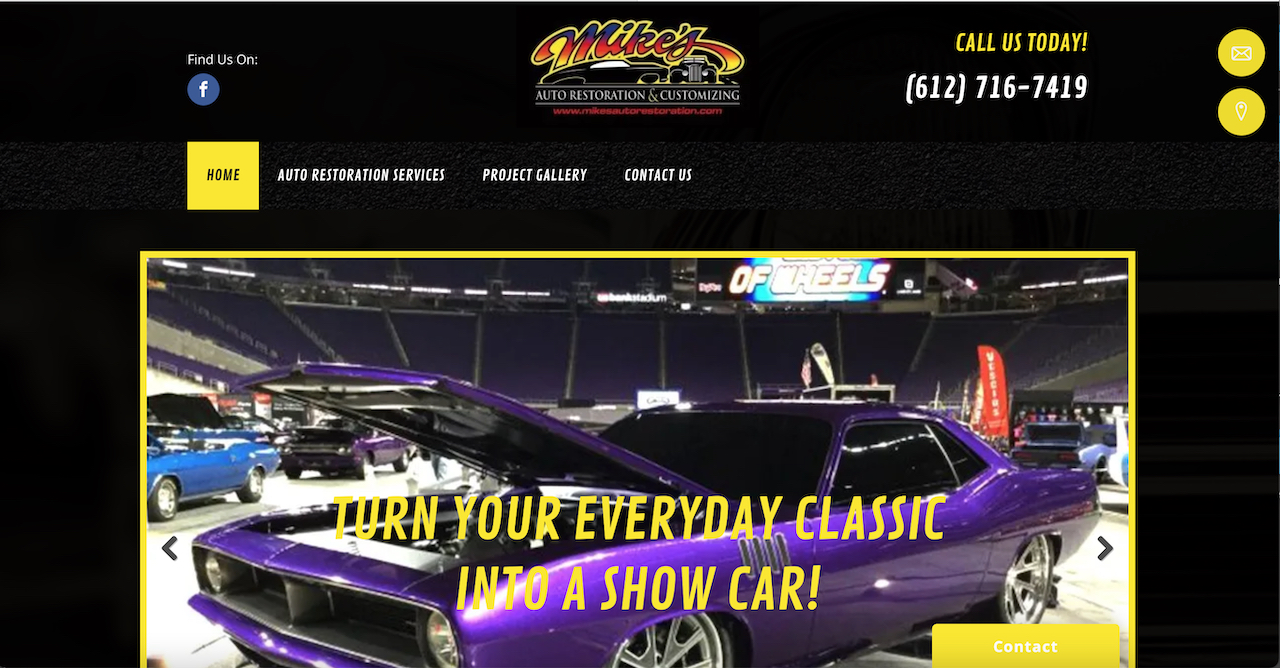 Mike’s Auto Restoration and Customizing Website