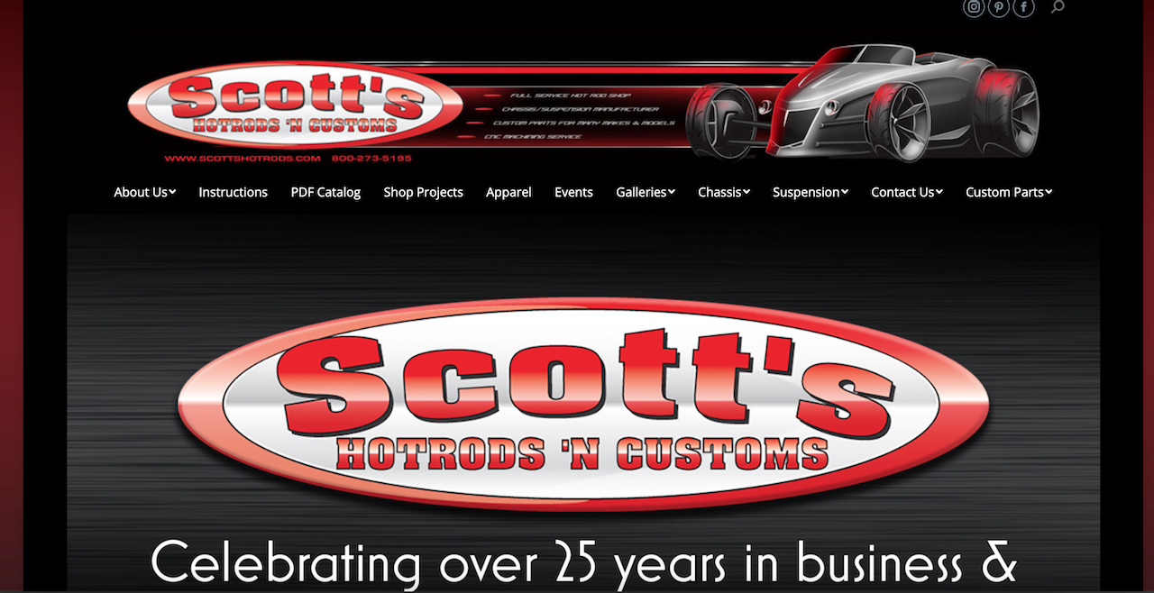 Scott’s Hotrods N’ Customs Website