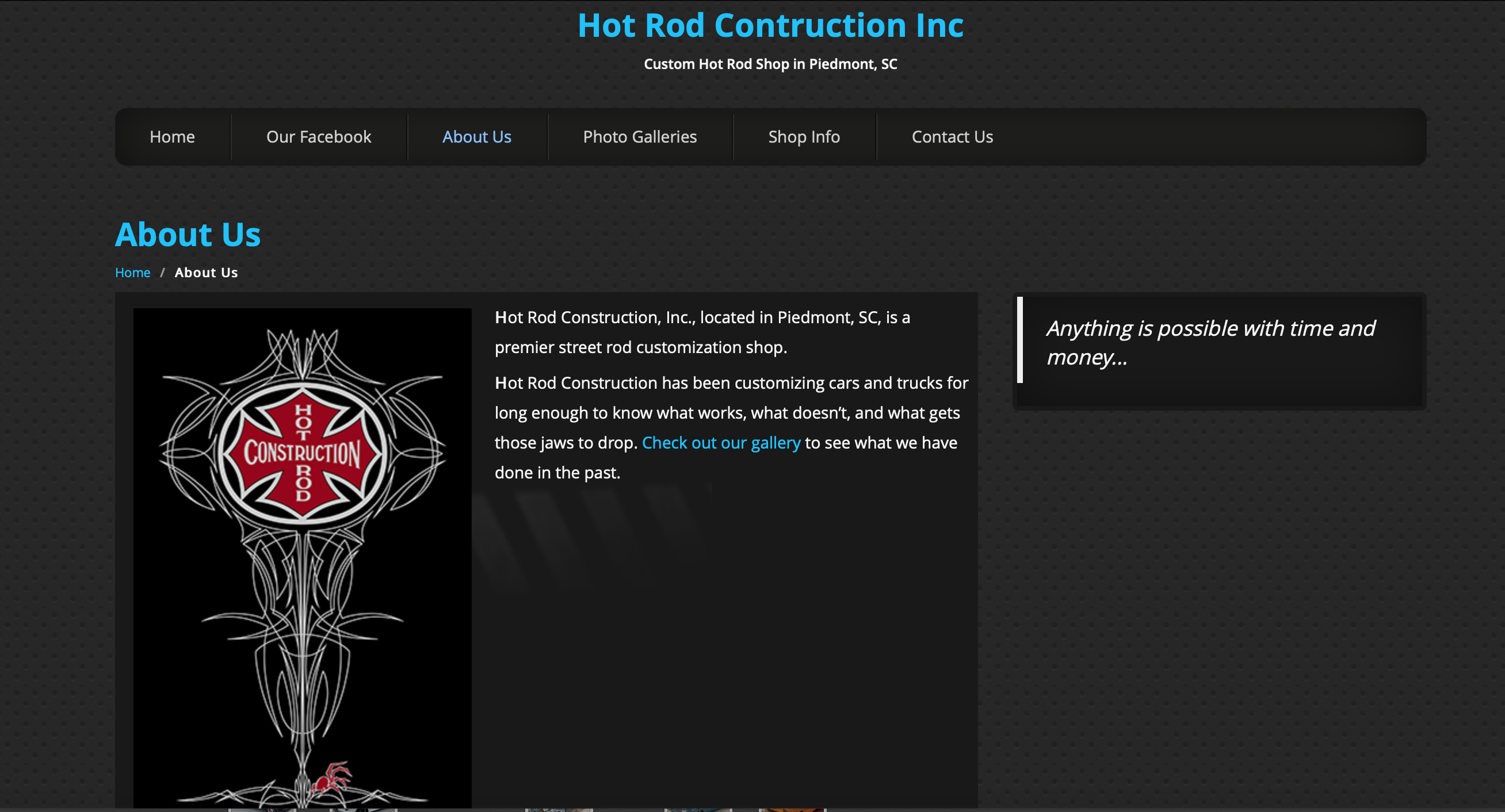 Hot Rod Construction, Inc Website