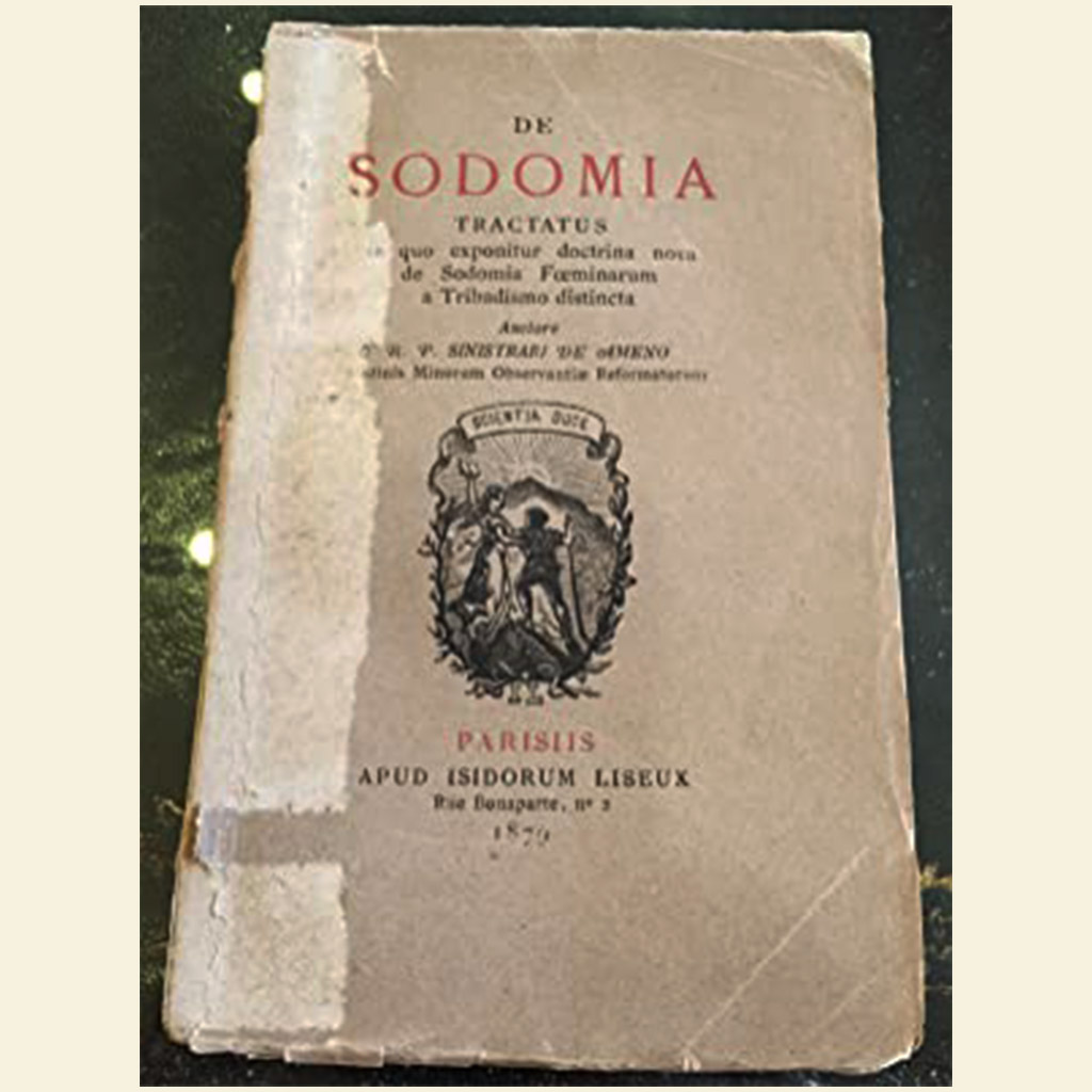 Portada del libro De Sodomia tractatus, por Sinistrati D’Ameno
