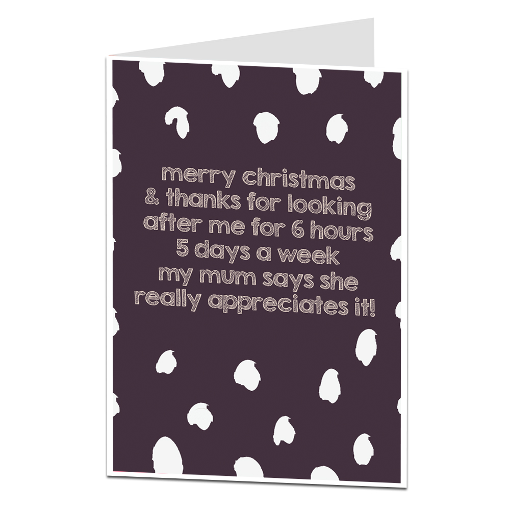 Xmas Card For Teacher | LimaLima