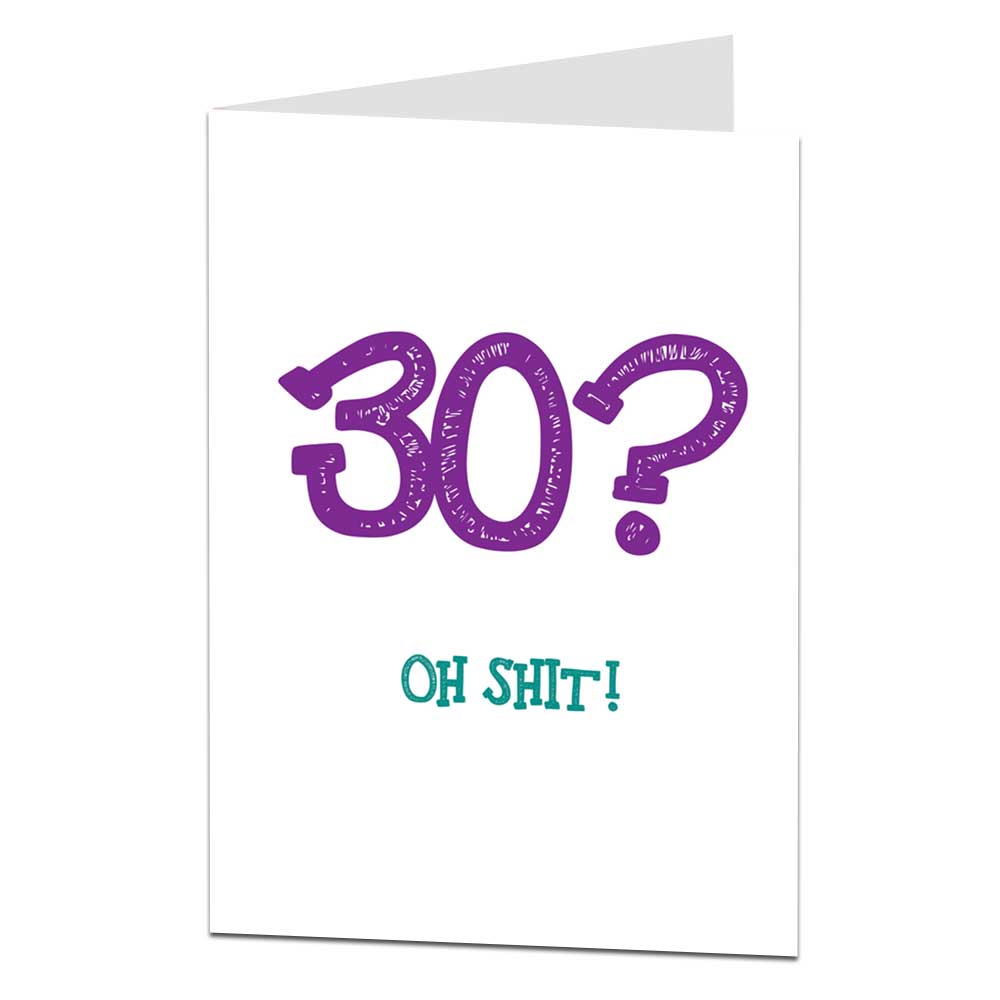 Funny Rude 30th Birthday Card