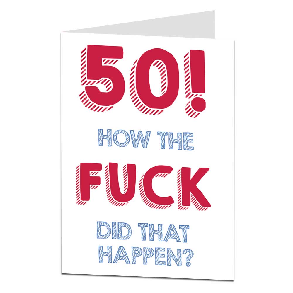 Funny Adult 50th Birthday Card 