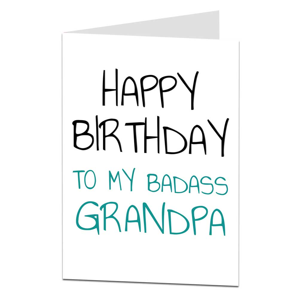 Download Happy Birthday To My Badass Grandpa Birthday Card | LimaLima