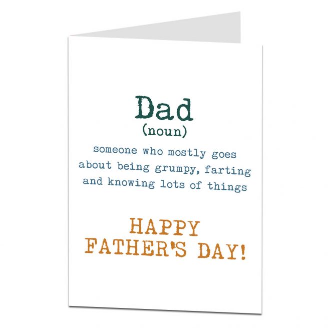 Funny Father's Day Card | Dad (Noun) | LimaLima.co.uk