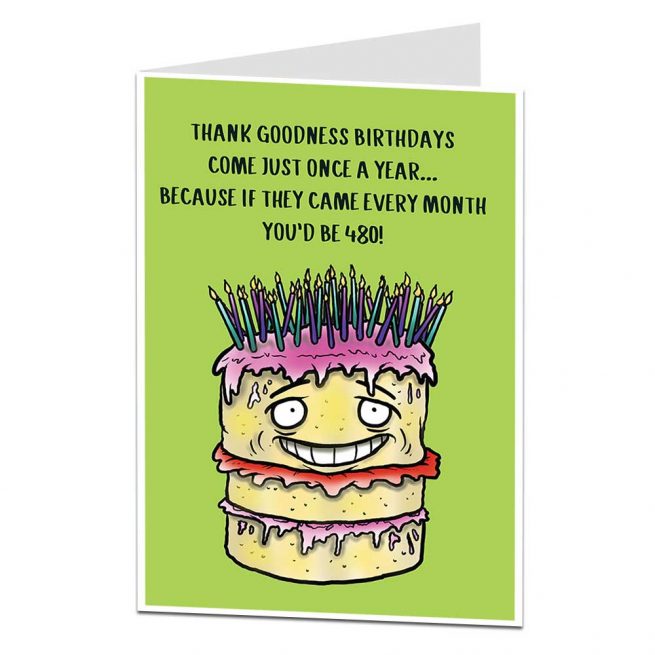 Funny 40th Birthday Card | Age Joke | LimaLima.co.uk