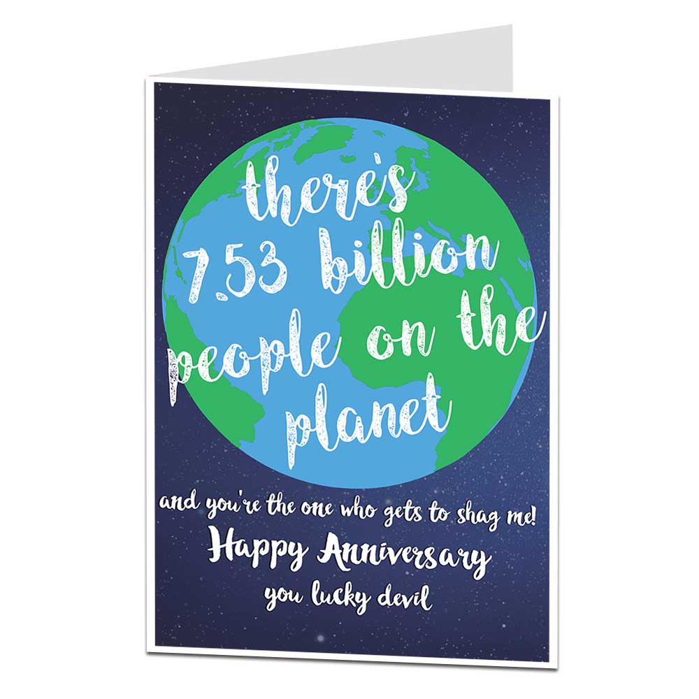 Funny Anniversary Card Rude Message For Wife Girlfriend Husband Boyfriend 1st Ebay