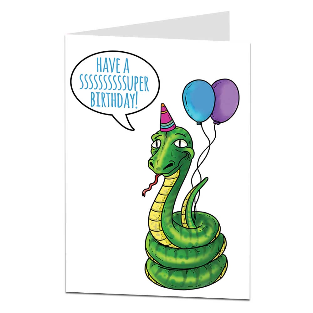 funny-snake-birthday-card-perfect-for-kids-cool-reptile-theme-ebay