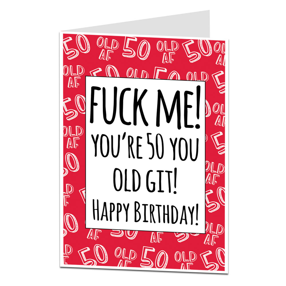 Old Git Funny 50th Birthday Card | LimaLima.co.uk