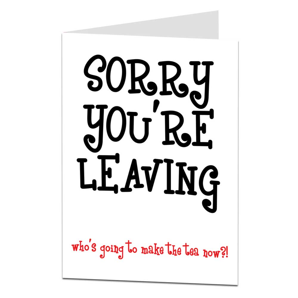 Leaving Card Who'll Make the Tea Now? | LimaLima