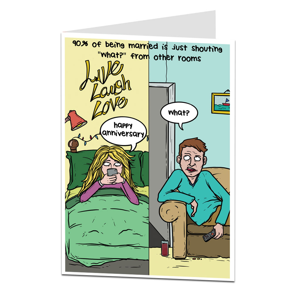 details about funny wedding anniversary card