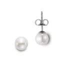 9ct White Gold Pearl Studs 6.5mm-7mm_0