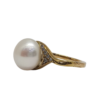 9ct yellow gold freshwater pearl and crystal set ring_1